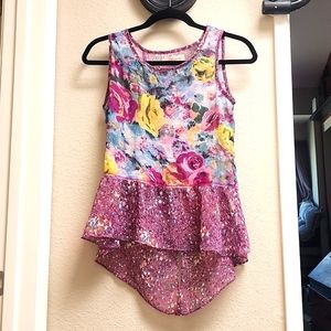 Women's Sheer Floral Tank Top
